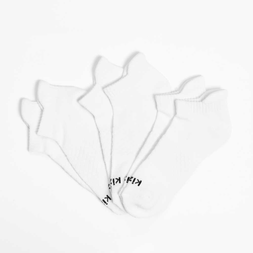 Kizik Ankle Socks - White - 3 Pack